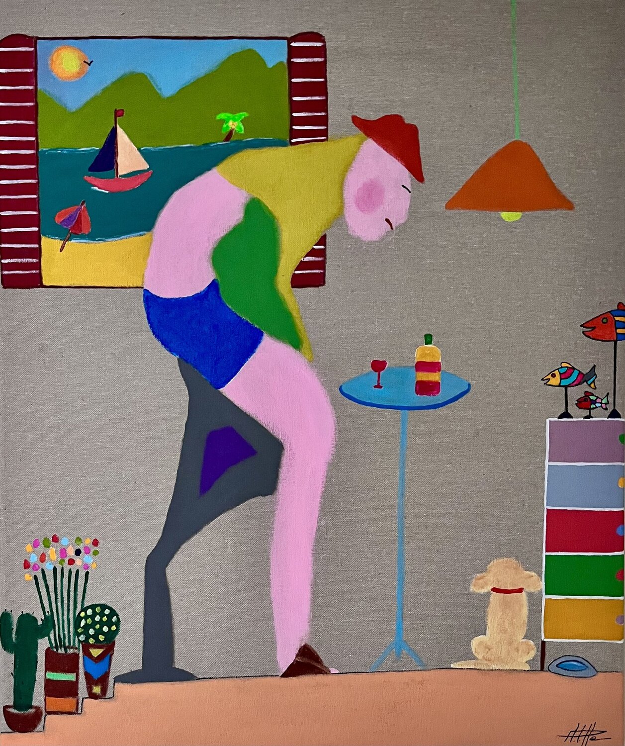 Les compagnons du silence Philippe Seigle Original painting for sale