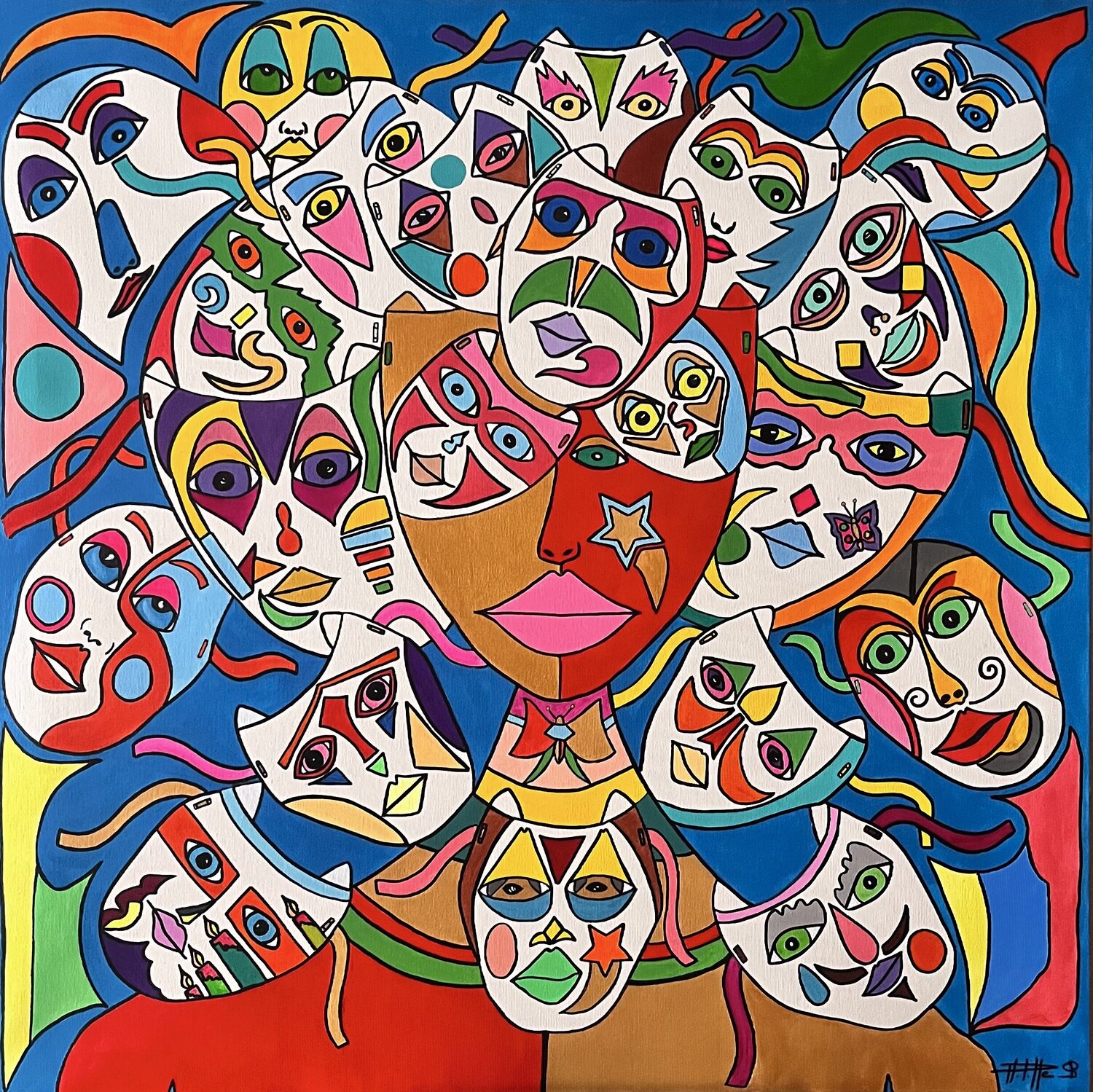 La reine du carnaval Philippe Seigle Original painting for sale