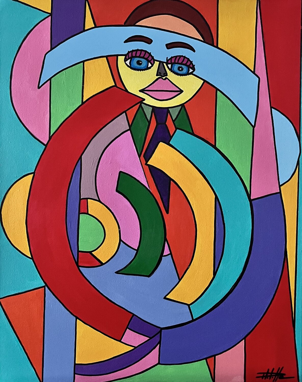 Fragments of identity Philippe Seigle Original painting for sale