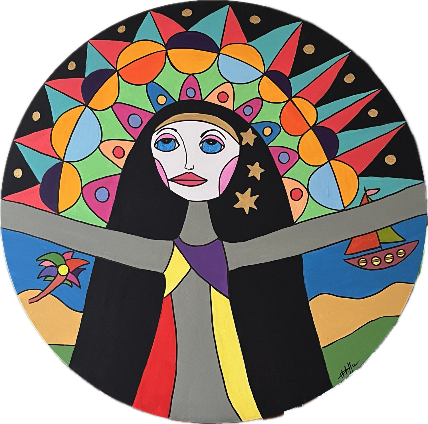 Protectrice Philippe Seigle Original painting for sale