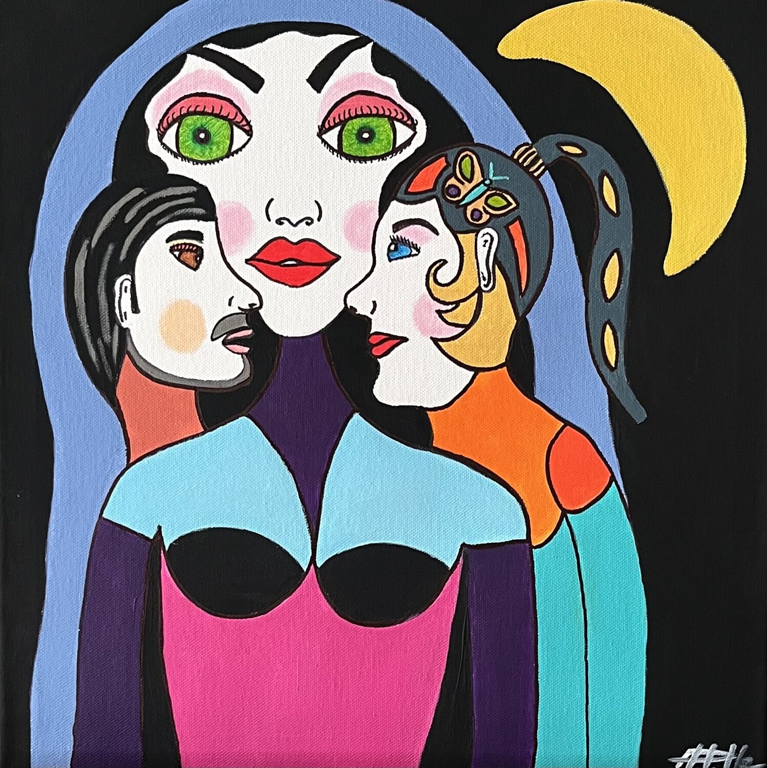 Au cœur de la rivalité Philippe Seigle Original painting for sale
