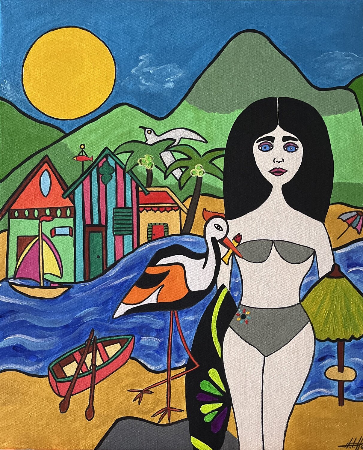 Douce vie Philippe Seigle Original painting for sale