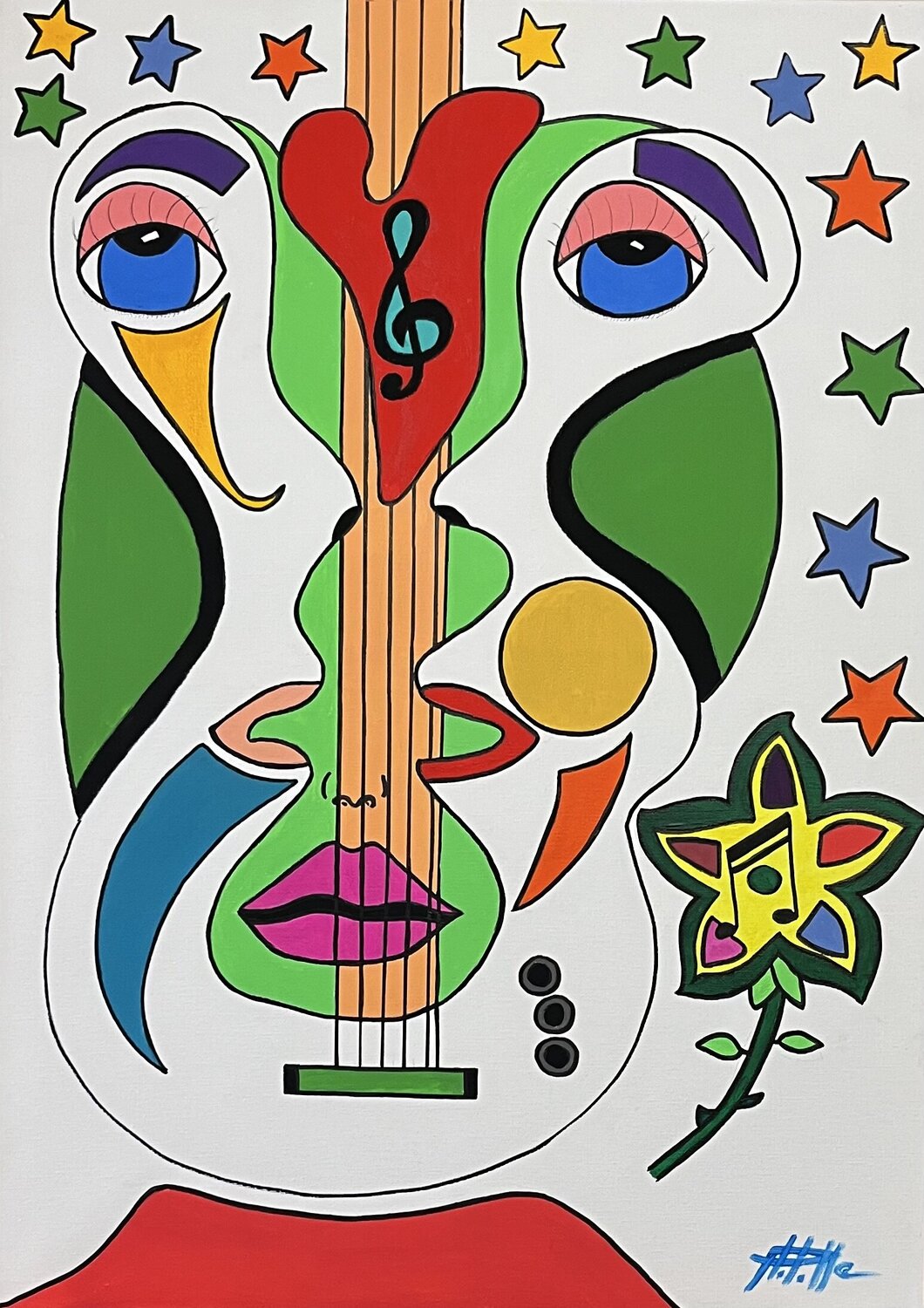 Quand l’amour chante Philippe Seigle Original painting for sale