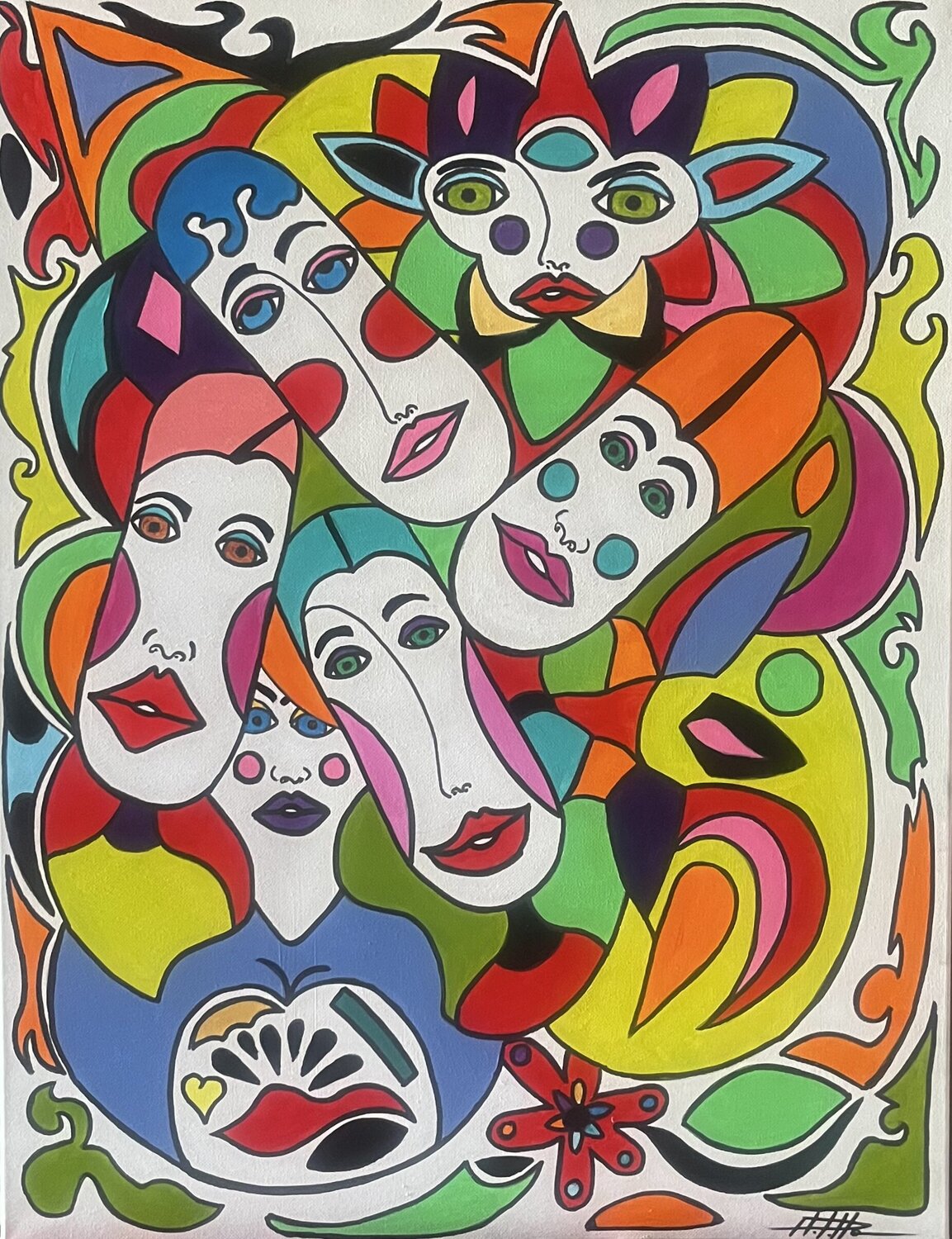 Voyages, amis, amours Philippe Seigle Original painting for sale