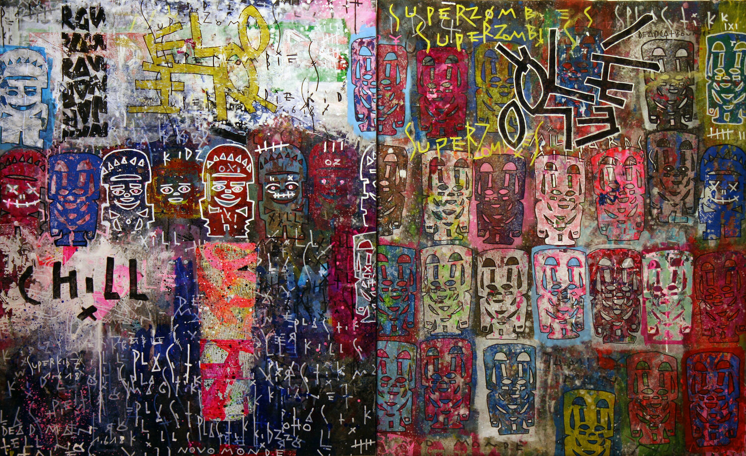 SuperZombies Pierre Ziegler Original painting for sale