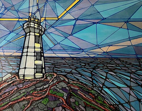 Cape Spear Lighthouse-Newfoundland by David Tomlin, Painting for Sale on Select
