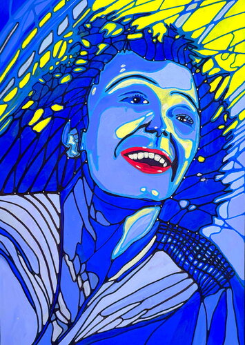 Piaf Vivante by David Tomlin, Painting for Sale on Select
