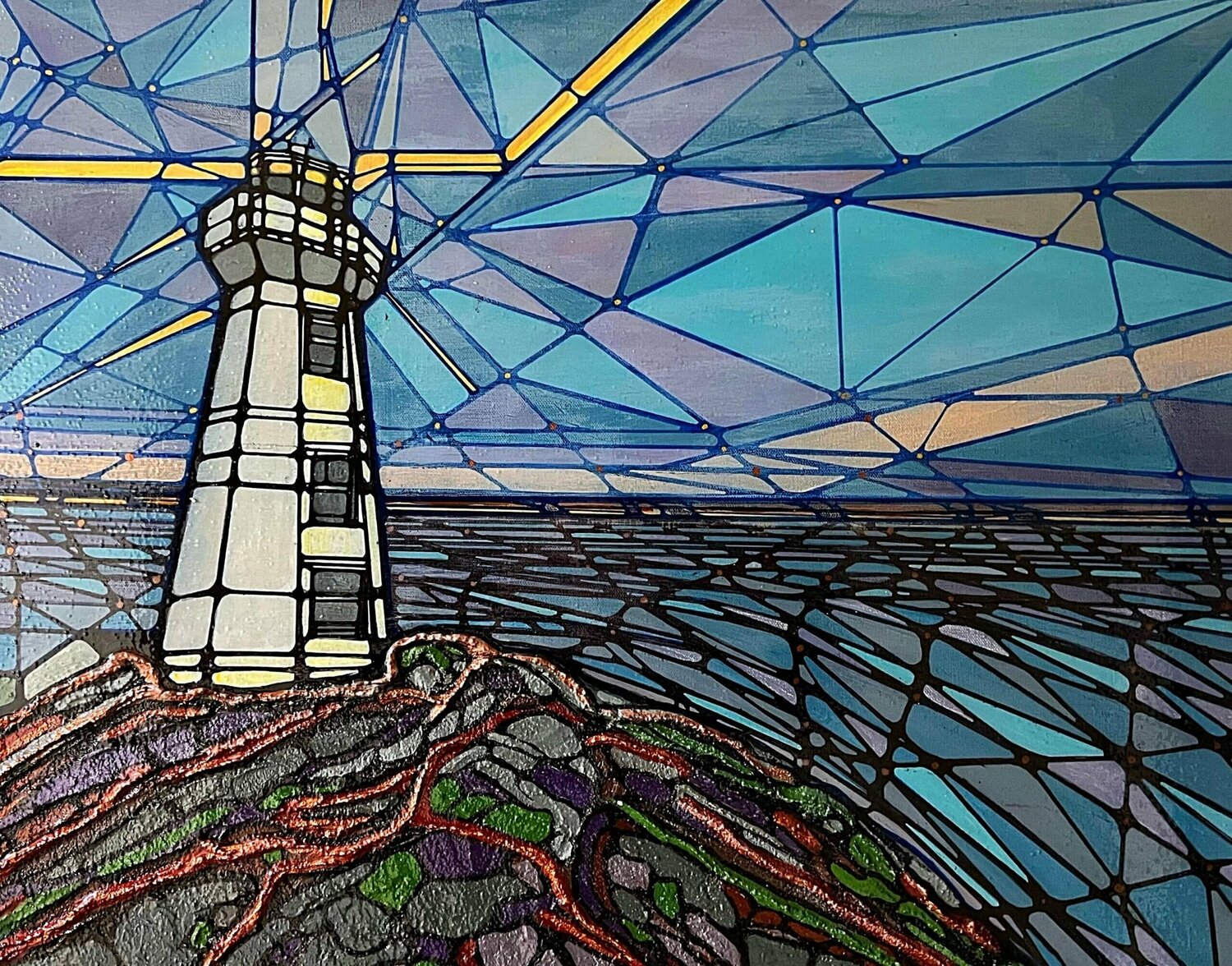 Cape Spear Lighthouse-Newfoundland David Tomlin Original painting for sale
