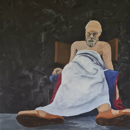 Müder Held IV by Ueli Kühni, Painting for Sale on Select