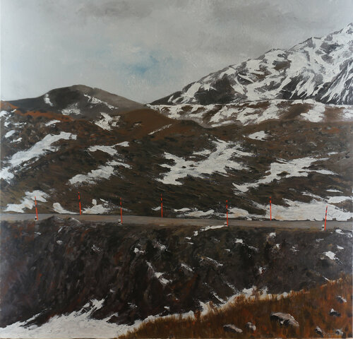 Fels und Schnee IV by Ueli Kühni, Painting for Sale on Select