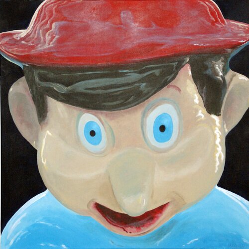 Fiberglas Pinooccio by Ueli Kühni, Painting for Sale on Select