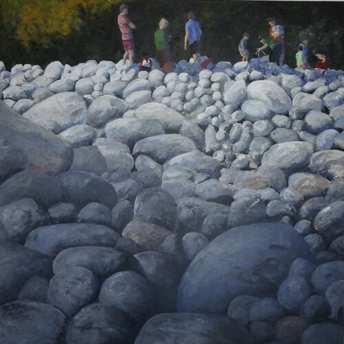 Aufbruch Maggia by Ueli Kühni, Painting for Sale on Select