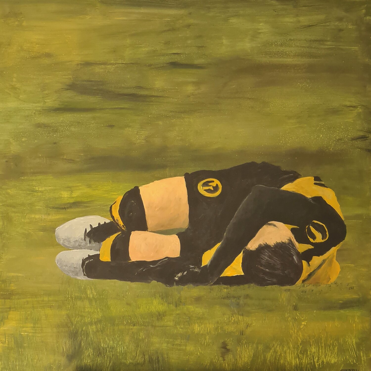 Müder Held III Ueli Kühni Original painting for sale