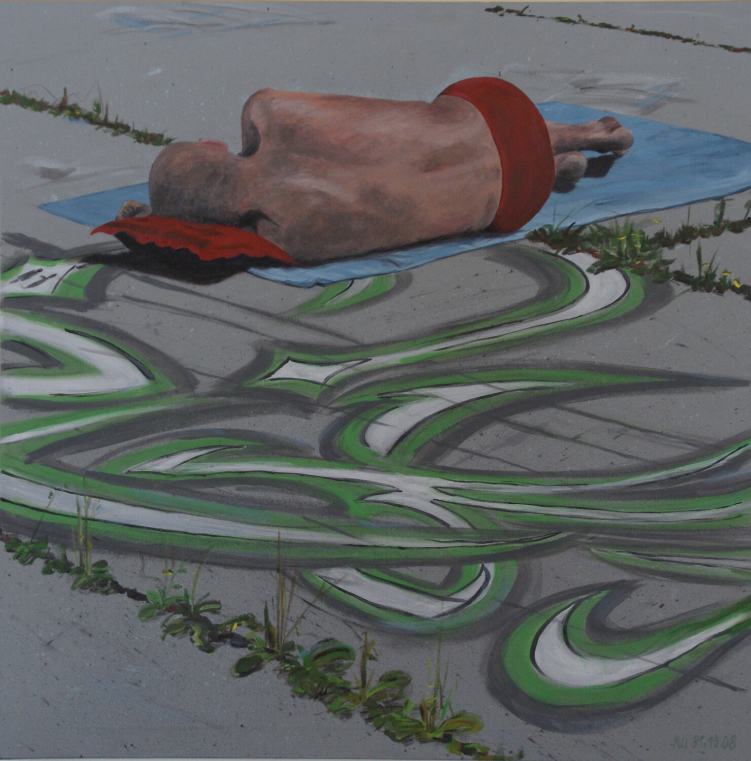 Tessin 2008 Ueli Kühni Original painting for sale