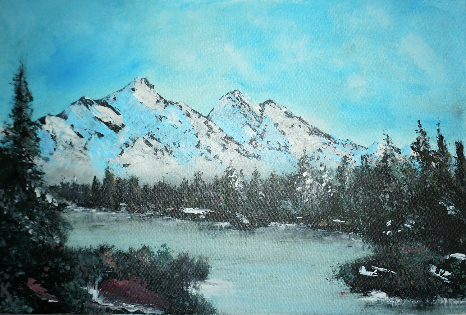 Spätwinterkitsch Ueli Kühni Original painting for sale