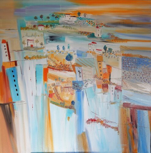 D'une promenade à l'autre by LYDIE MASSOU, Painting for Sale on Select