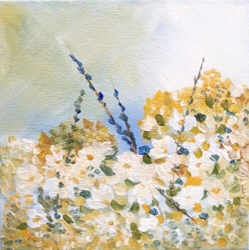 Le bonheur en fleurs by LYDIE MASSOU, Painting for Sale on Select