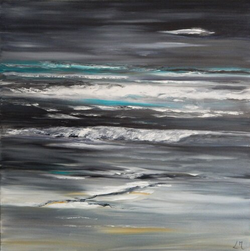 La nuit et l'océan by LYDIE MASSOU, Painting for Sale on Select