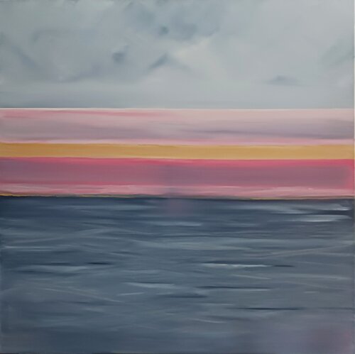 L'abstrait et l'océan by LYDIE MASSOU, Painting for Sale on Select