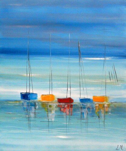 La belle bleue by LYDIE MASSOU, Painting for Sale on Select