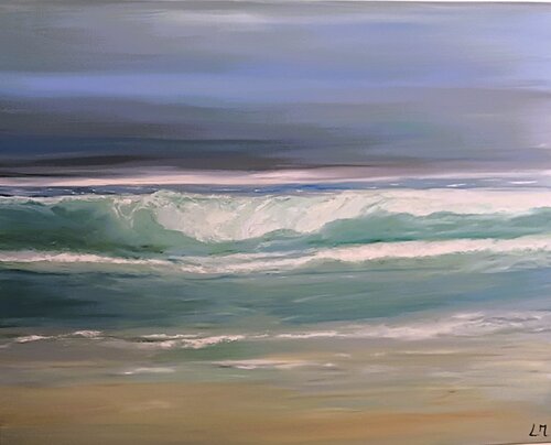 Beach breaks by LYDIE MASSOU, Painting for Sale on Select