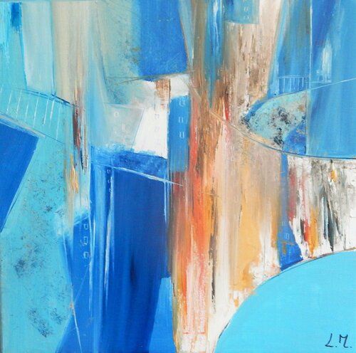 Les bleus de Venise by LYDIE MASSOU, Painting for Sale on Select