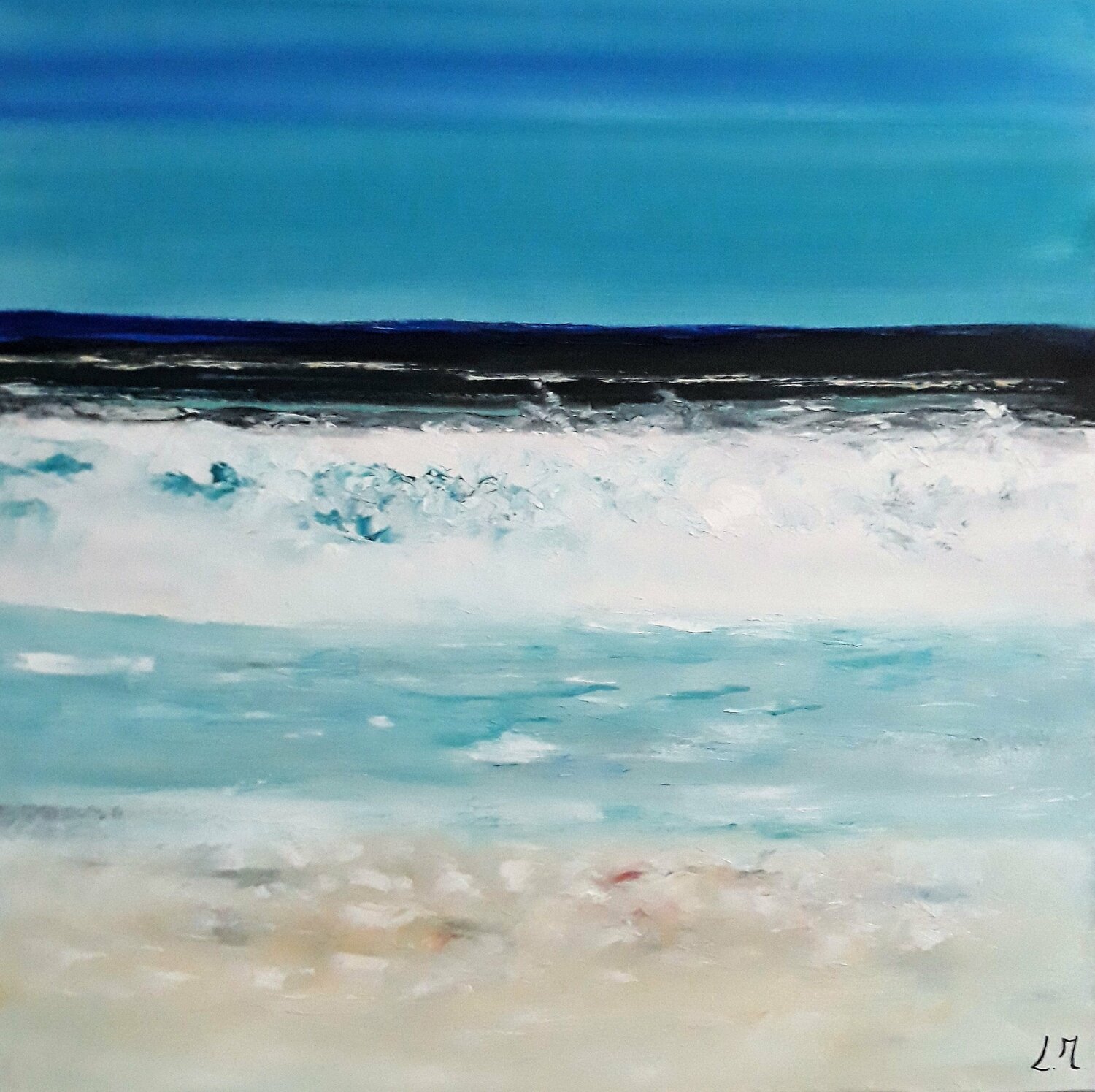 Jouer avec les vagues LYDIE MASSOU Original painting for sale
