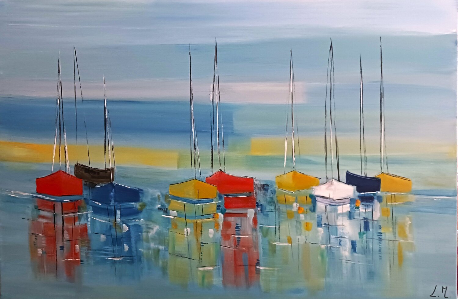 L'Instant magique LYDIE MASSOU Original painting for sale
