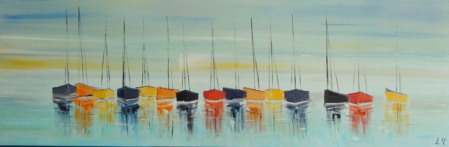 Un regard vers la mer LYDIE MASSOU Original painting for sale