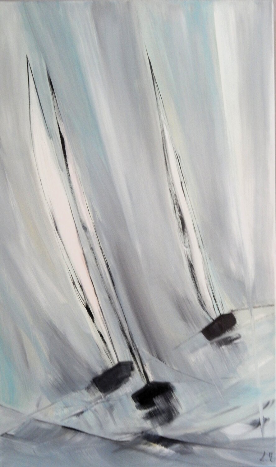 Voiles et vent LYDIE MASSOU Original painting for sale