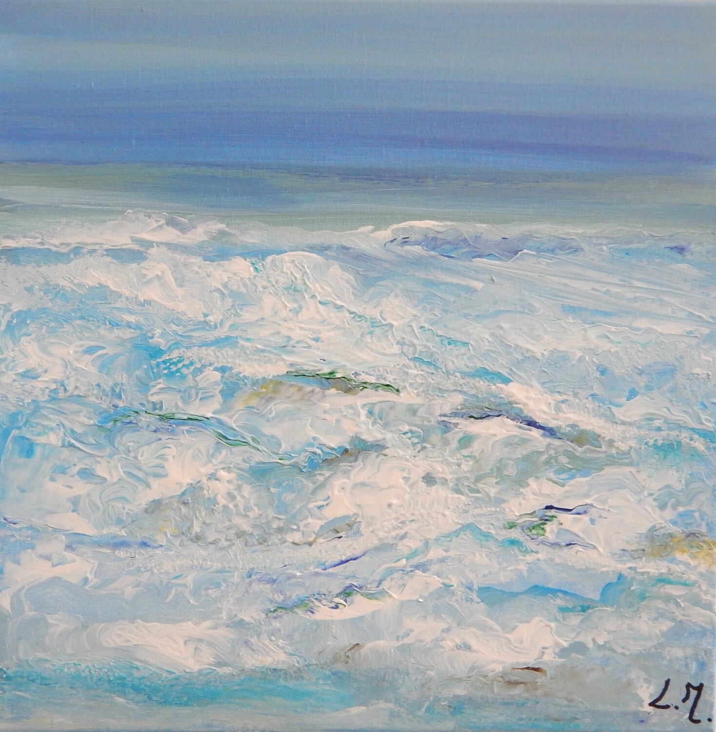 En écoutant le bruit des vagues LYDIE MASSOU Original painting for sale