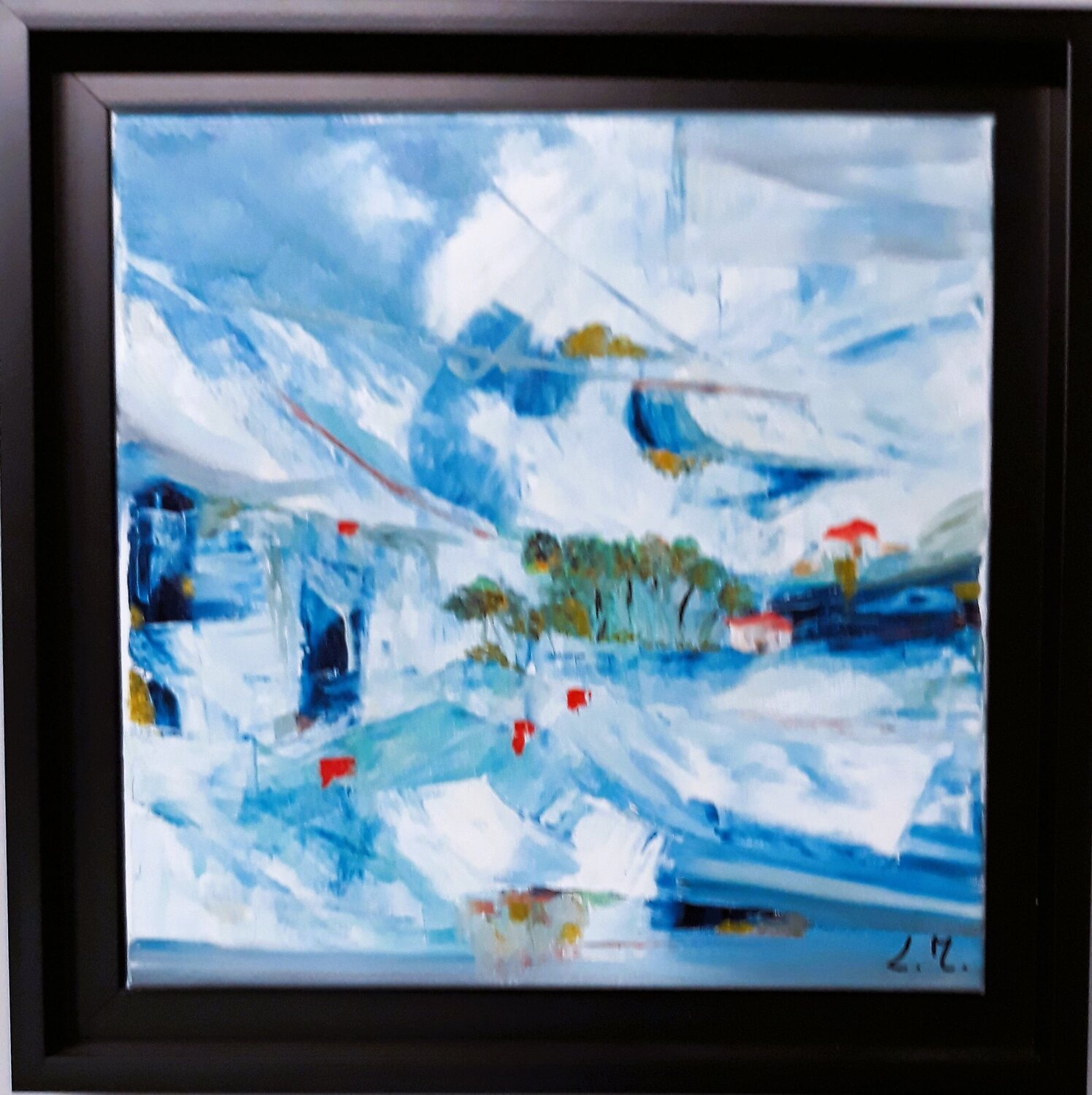 La forêt bleue LYDIE MASSOU Original painting for sale