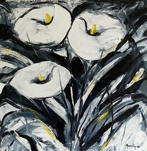Arum Lilies by Mary Papas, Painting for Sale on Select
