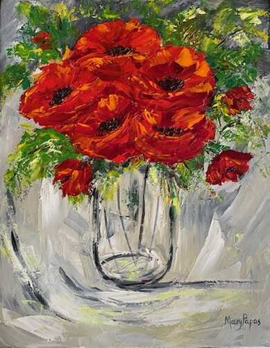 Happiness in a Vase by Mary Papas, Painting for Sale on Select