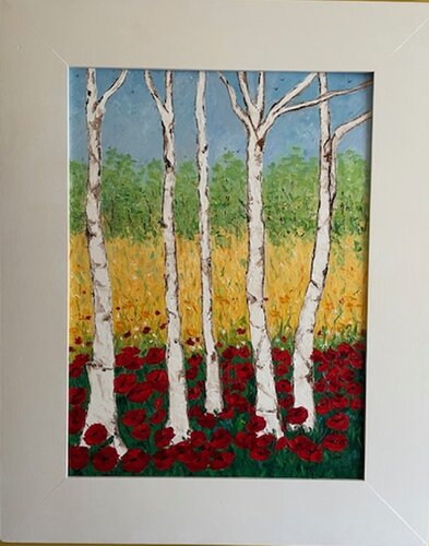 A Splash of Poppies by Mary Papas, Painting for Sale on Select
