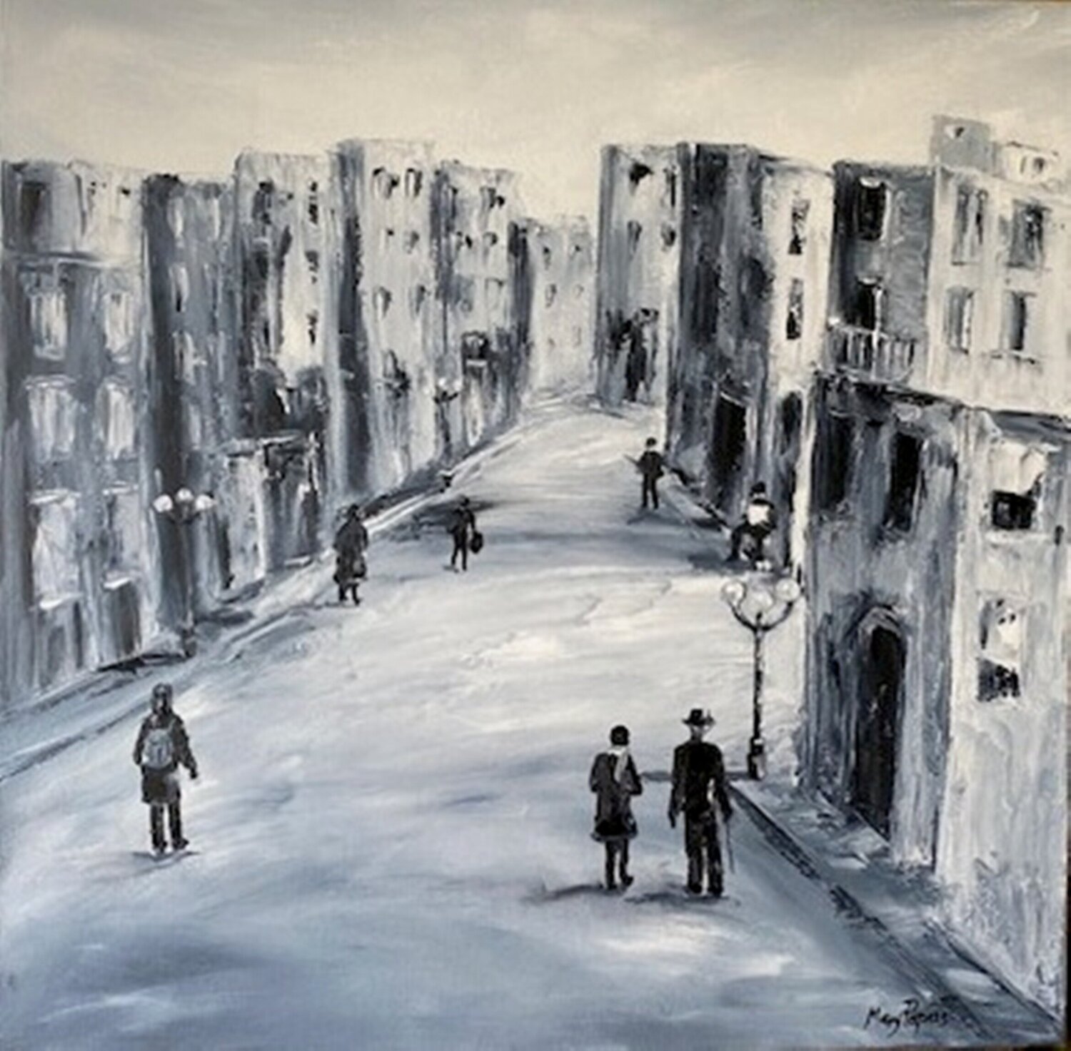 The Old Neighbourhood Mary Papas Original painting for sale