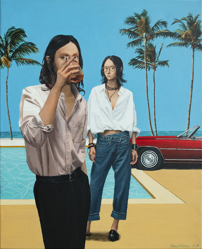 Contemporary portraits "Relax" von Nataliya Bagatskaya, Malerei kaufen auf Select