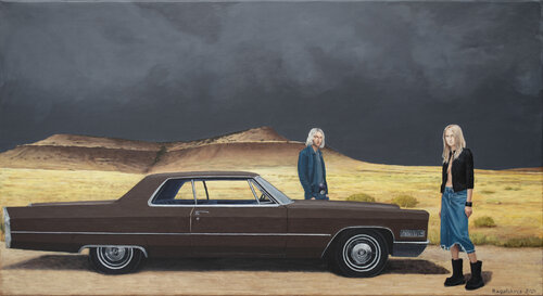 Contemporary portraits "Coordinates: Nowhere" von Nataliya Bagatskaya, Malerei kaufen auf Select