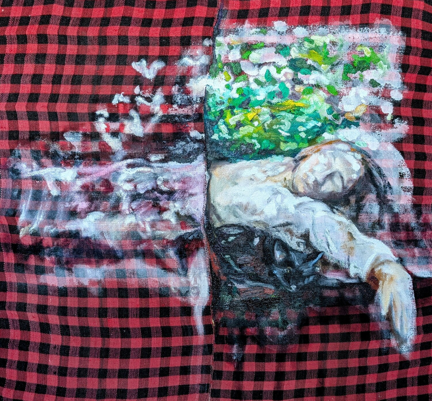 Red Carpet Chronicles Ana Asavei Pietraru Original painting for sale
