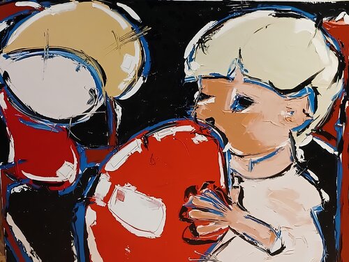 Les ballons by Benoit Andre, Painting for Sale on Select
