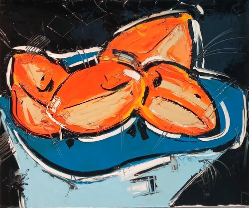 Les abricots by Benoit Andre, Painting for Sale on Select