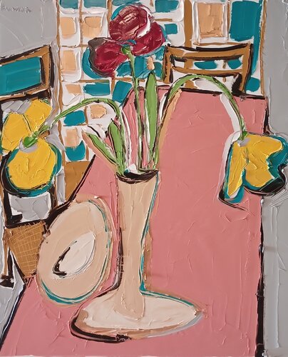 Les tulipes by Benoit Andre, Painting for Sale on Select