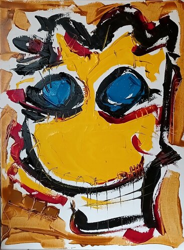 Yeux bleus by Benoit Andre, Painting for Sale on Select