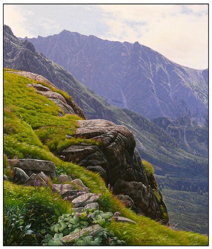 Tatra boulders - in the Mengusovska valley by Emil Mlynárčik, Painting for Sale on Select
