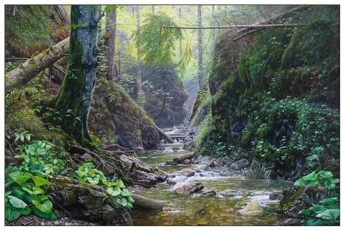 Gorges of the Slovak Paradise - Suchá bela by Emil Mlynárčik, Painting for Sale on Select