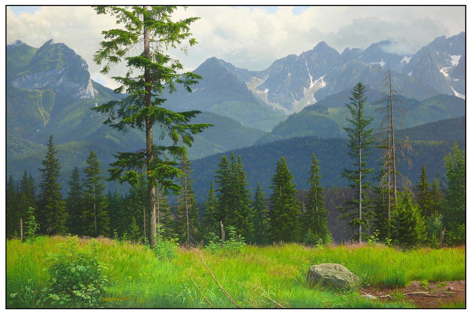 At the beginning of summer in the foothills of the Tatras Emil Mlynárčik Original painting for sale