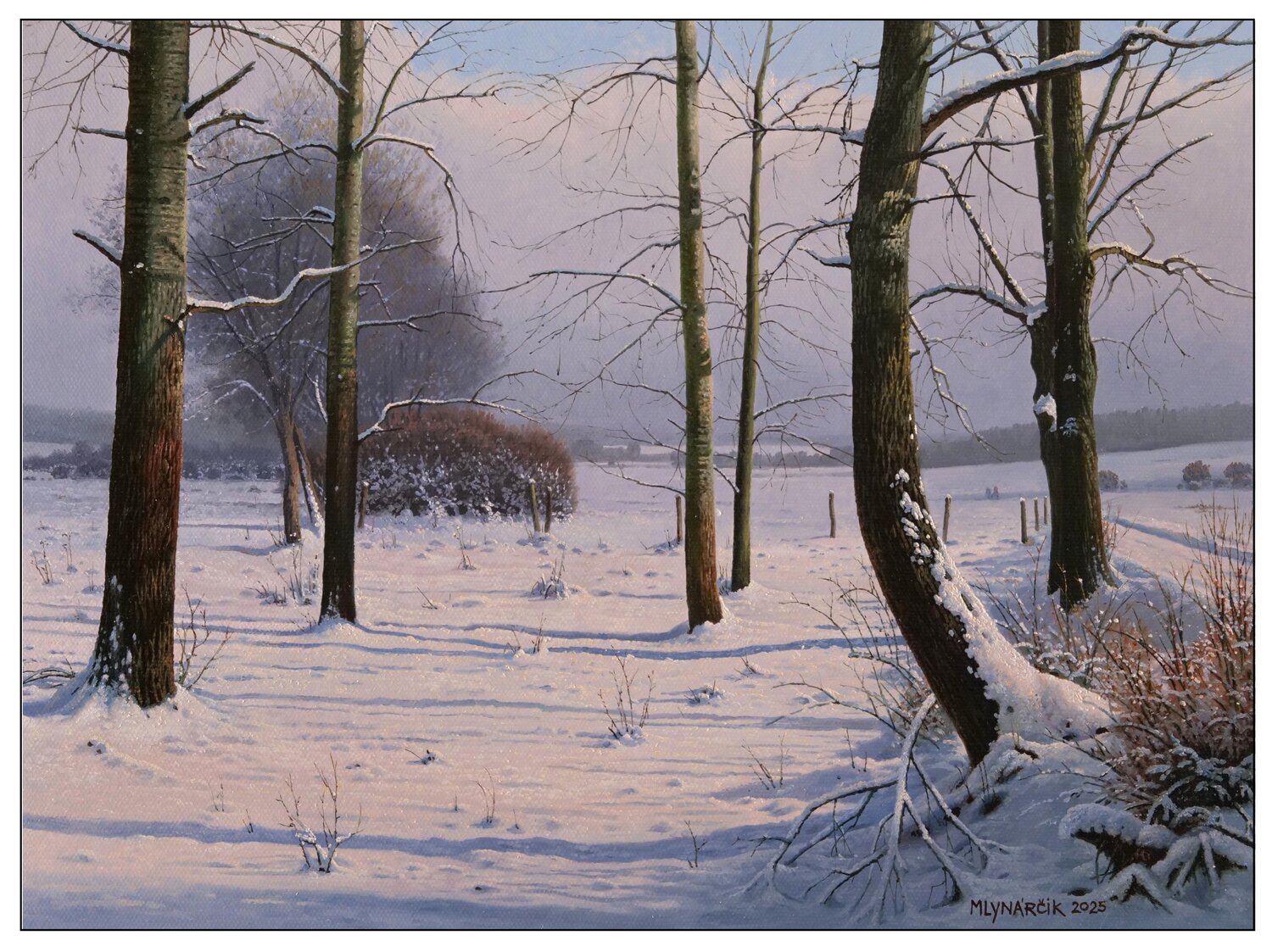 Time of long shadows Emil Mlynárčik Original painting for sale