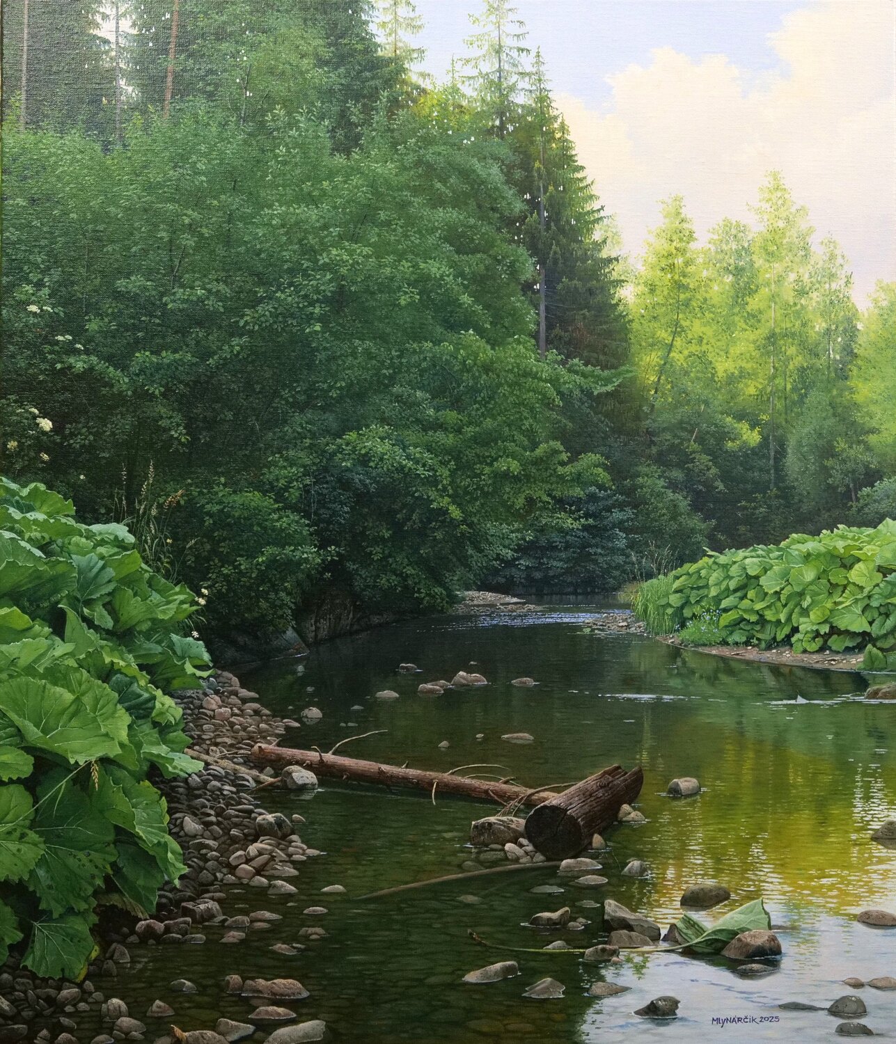 Green Paradise Emil Mlynárčik Original painting for sale