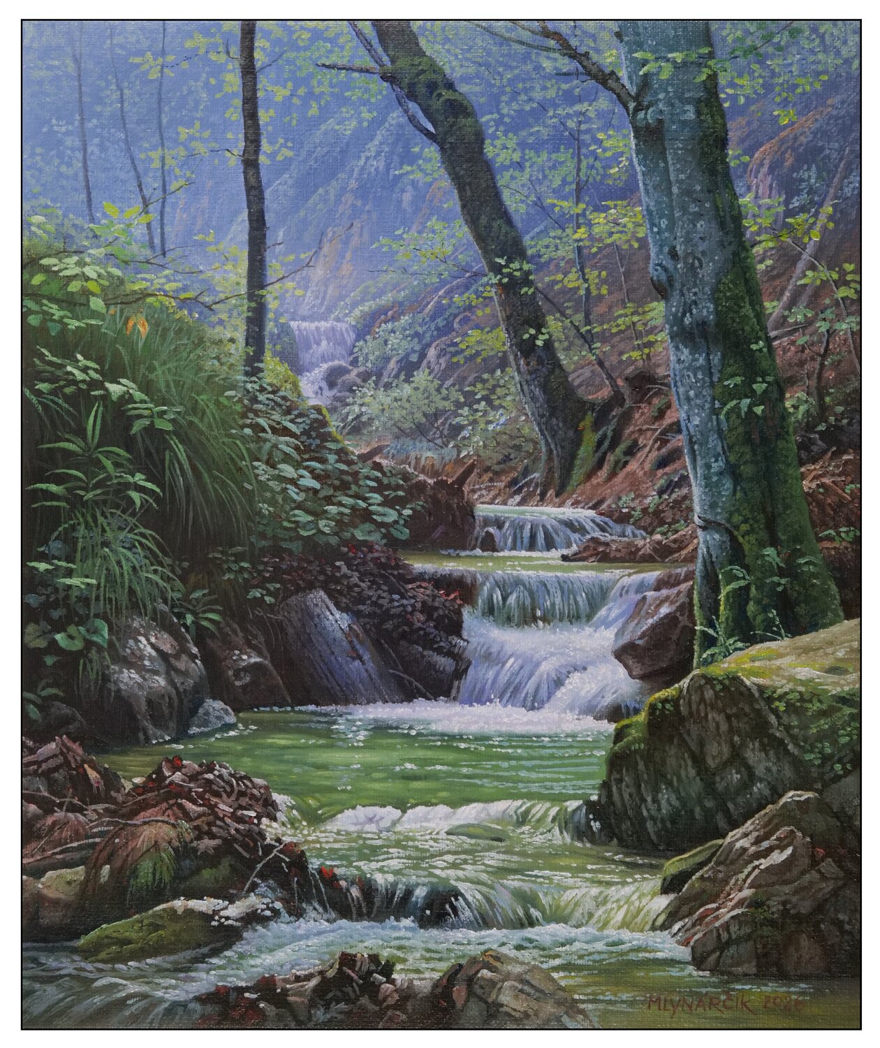 Mountain stream Emil Mlynárčik Originalgemälde zu verkaufen