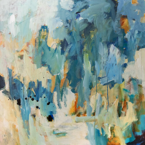 Les arbres bleus by Chantal Proulx, Painting for Sale on Select